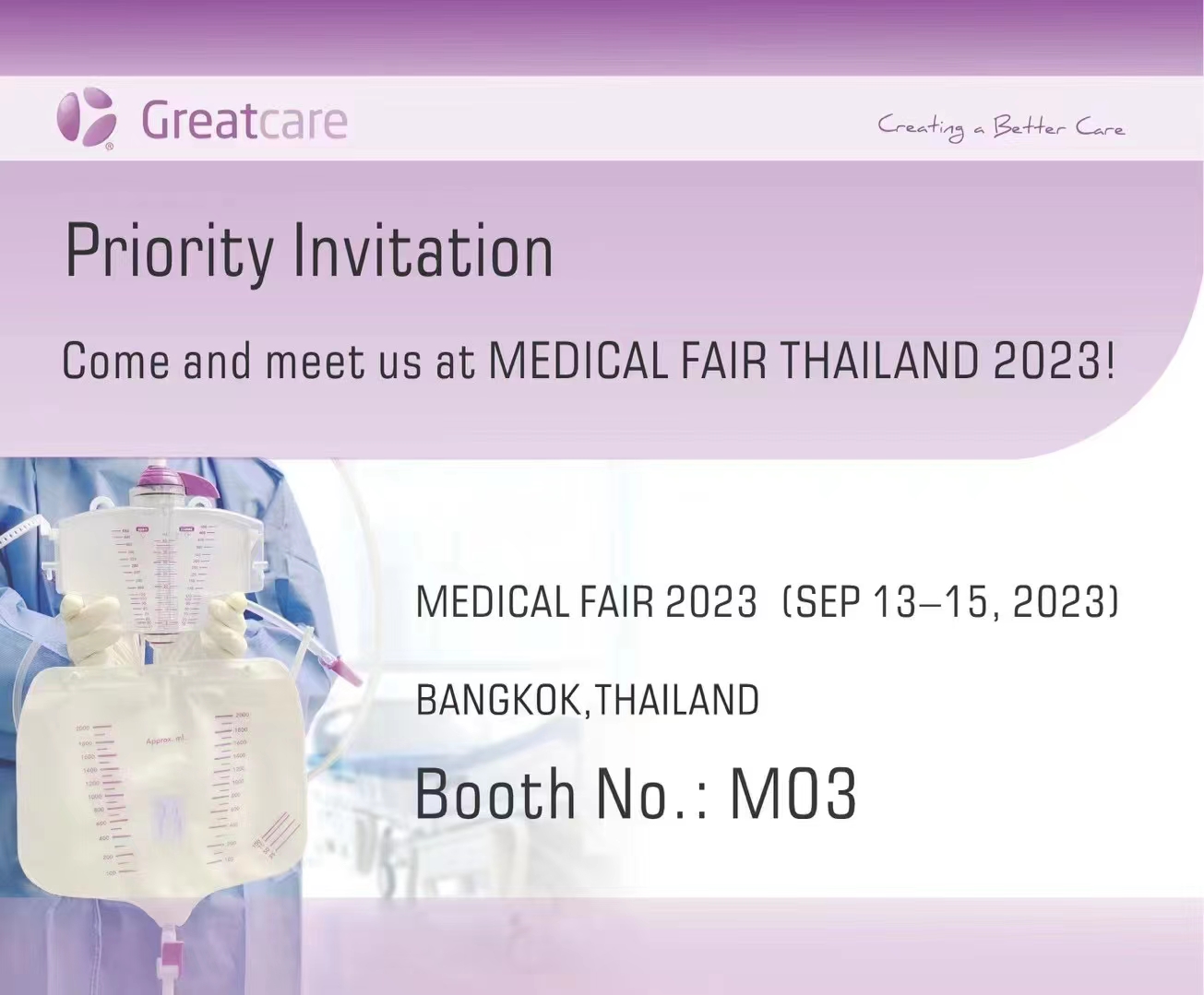 Das Greatcare-Team nimmt an der Medical Fair Thailand 2023 teil